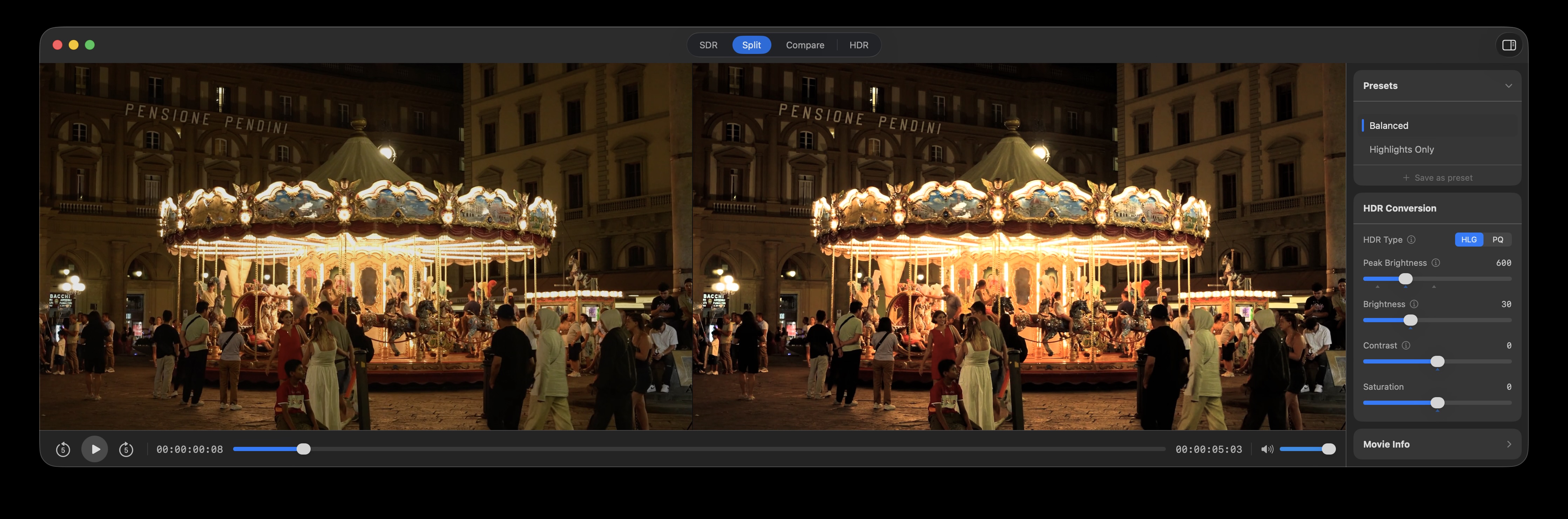 Lumio HDR Studio interface